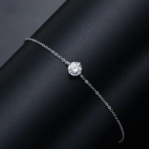 925 Silver 1ct 6.5mm Moissanite Diamond Bracelet