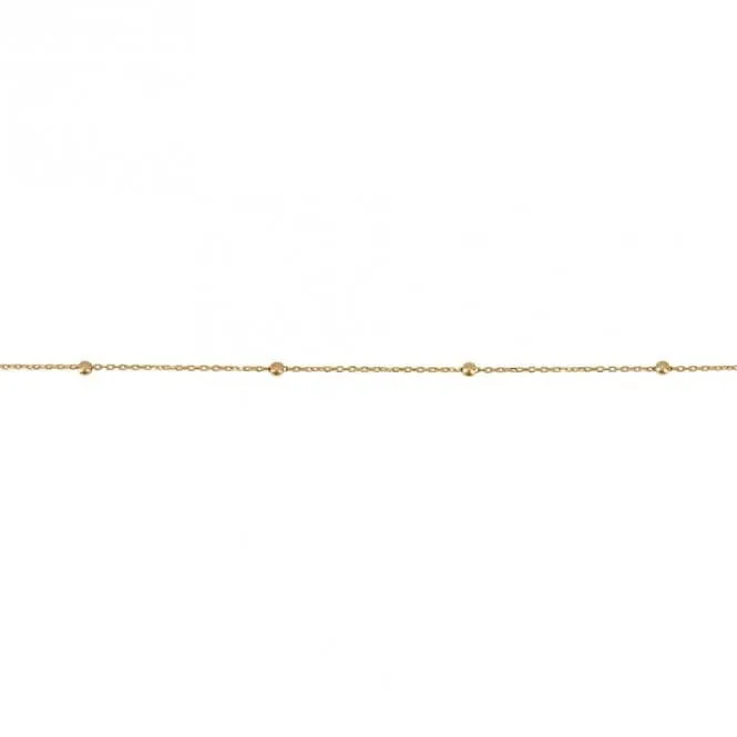 9ct Yellow Gold Fine Ball Station Bracelet GB511