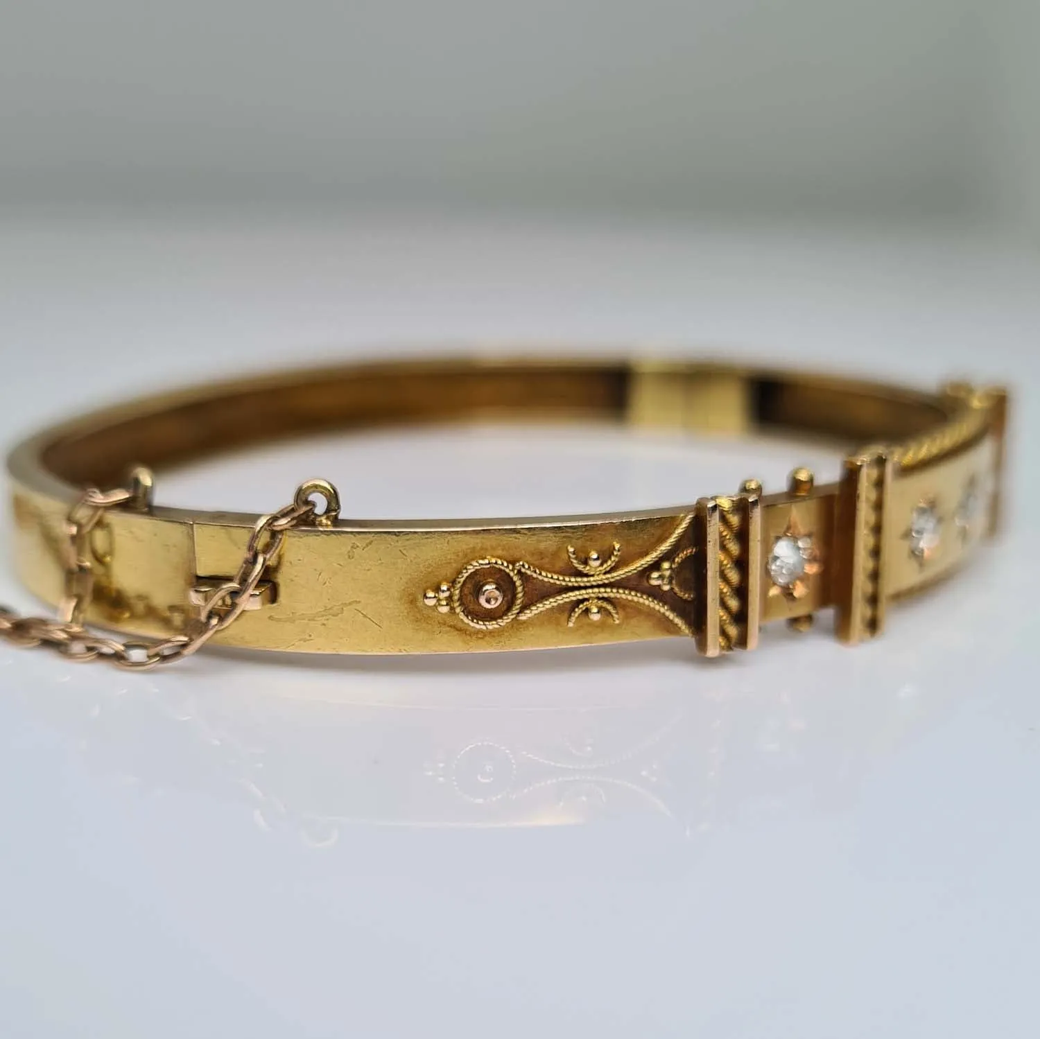 Antique Diamond Set Bangle