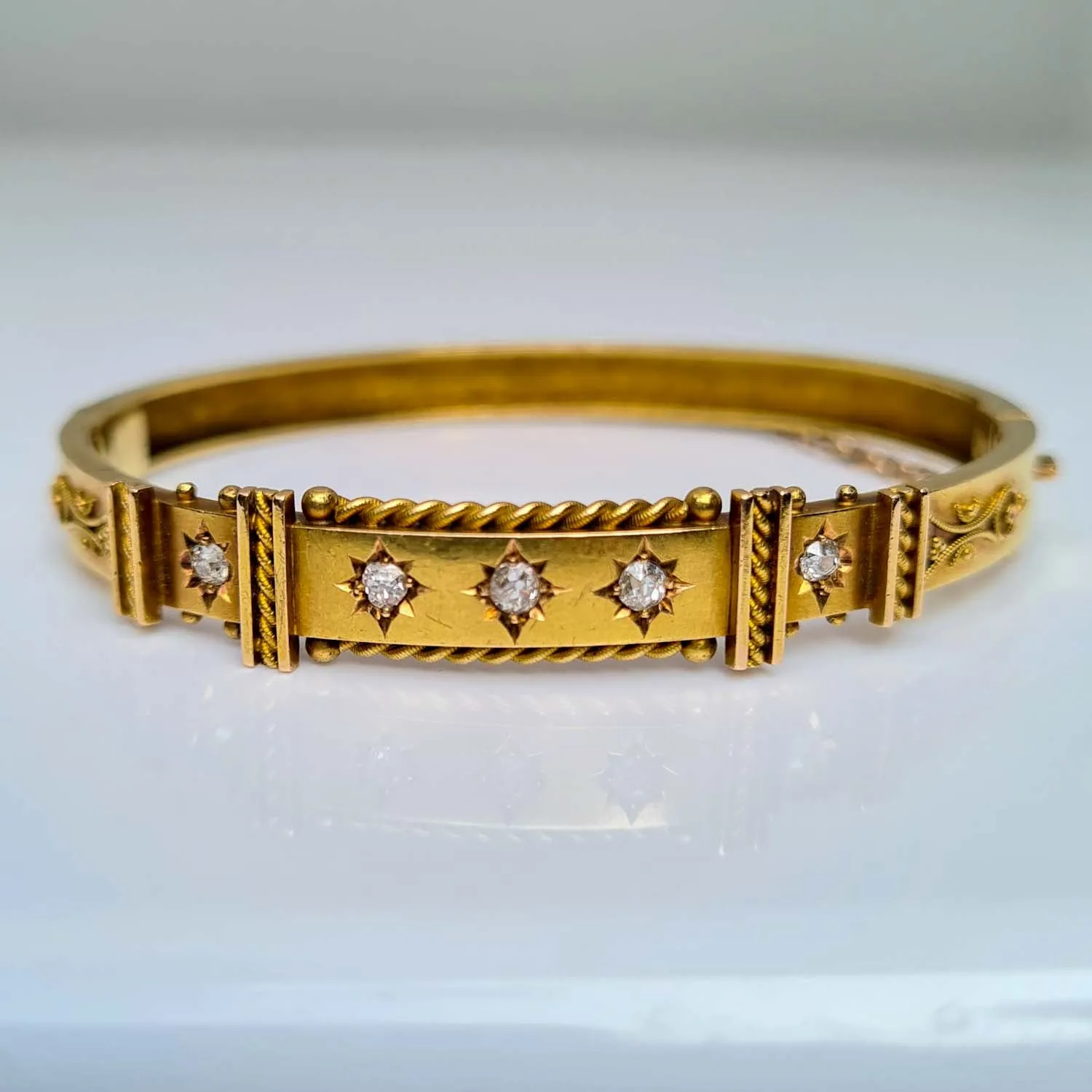 Antique Diamond Set Bangle