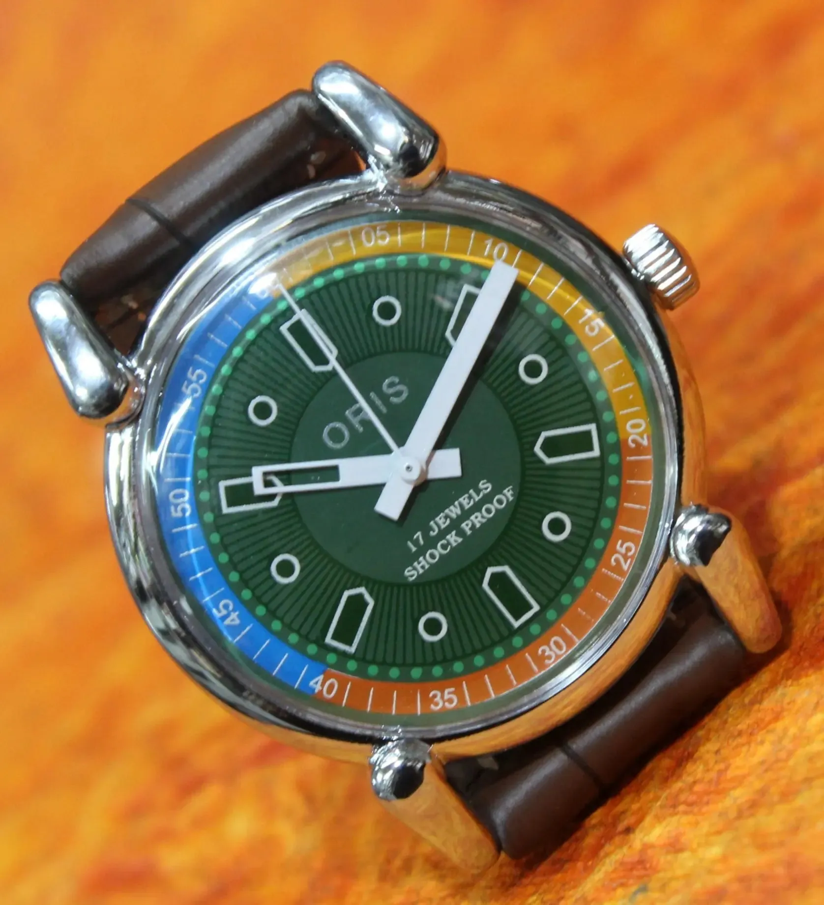 Antique Vintage ORIS Watch 17 Jewels FHF ST96 Mechanical Hand Wind Swiss Made Men's