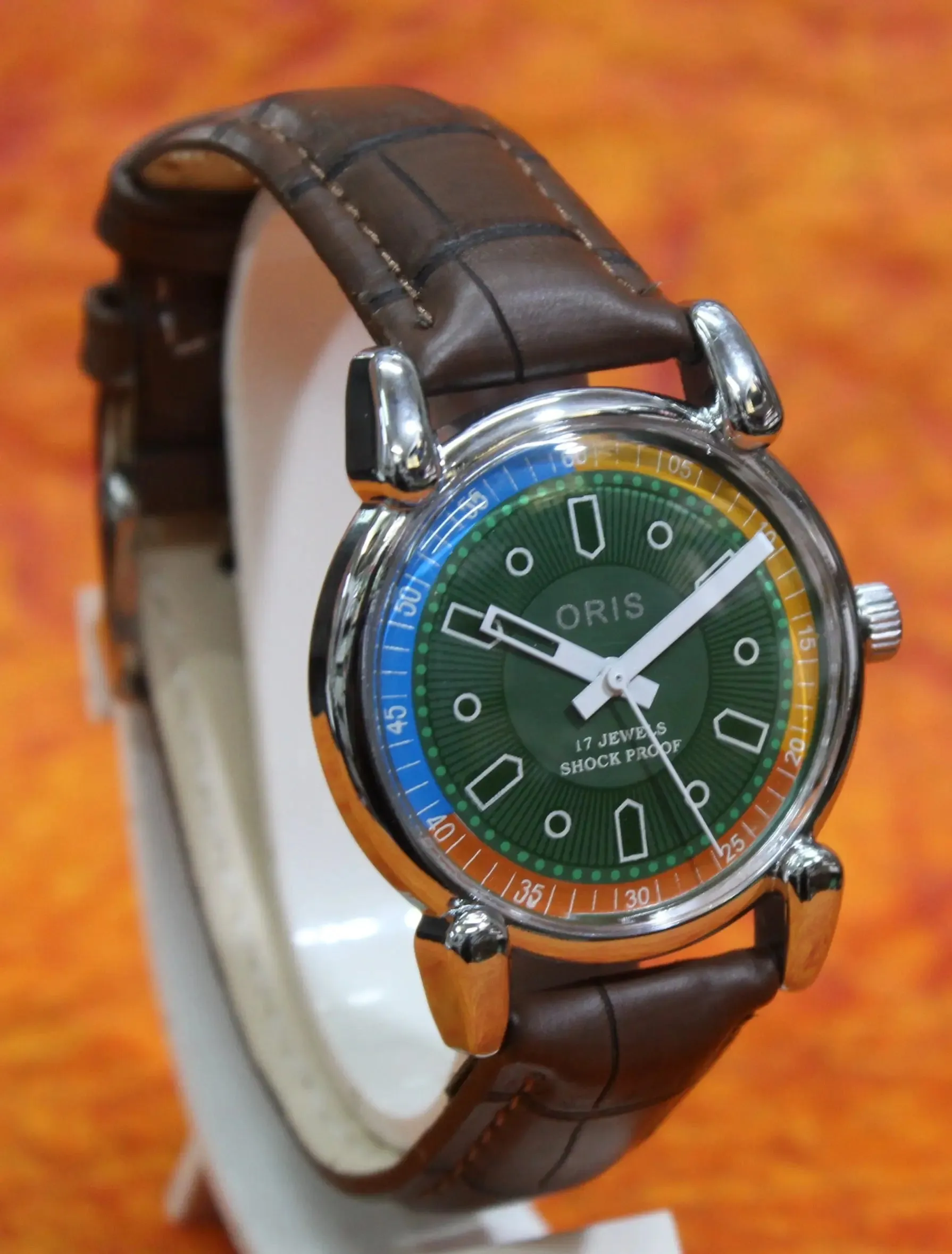 Antique Vintage ORIS Watch 17 Jewels FHF ST96 Mechanical Hand Wind Swiss Made Men's