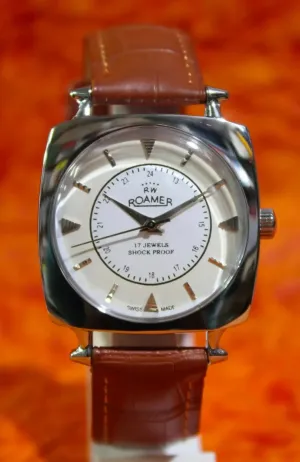 Antique Vintage Roamer Swiss Made 17 Jewels FHF ST96 Hand Wind Mechanical Wristwatch