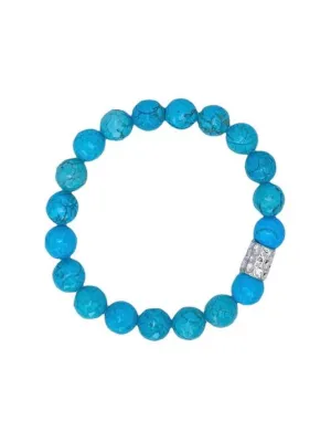 Ava Beaded Stretch Bracelet - Turquoise