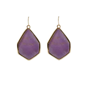 Barse Hexagonal Statement Earring-Phosphosiderite
