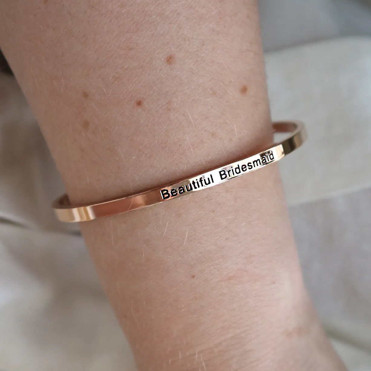 'Beautiful Bridesmaid' Bangle Thank You Gift