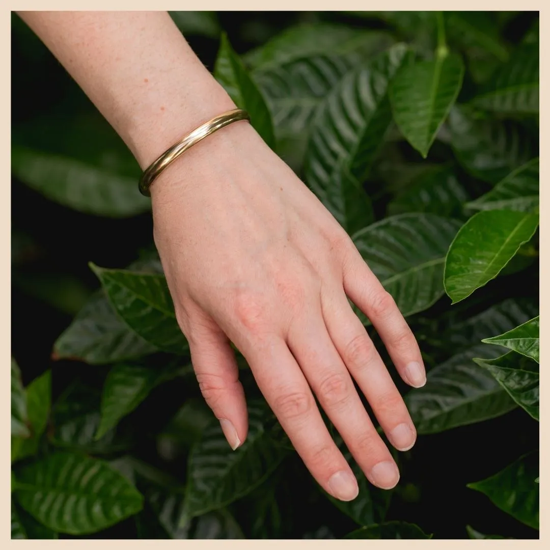 Bold Wanderlust Gold Bangle Cuff Bracelet
