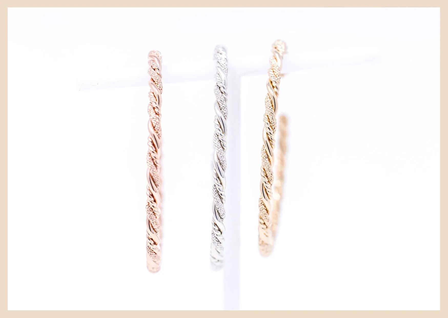 Braided Sparkly Silver Bangle Cuff Bracelet