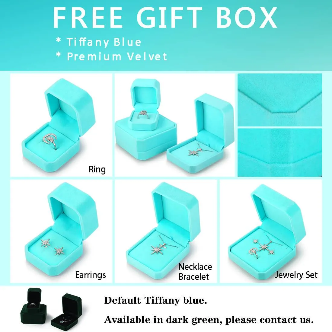 Butterfly Birthstone April Diamond Jewelry Set 3PCS Women Girls Birthday Gift