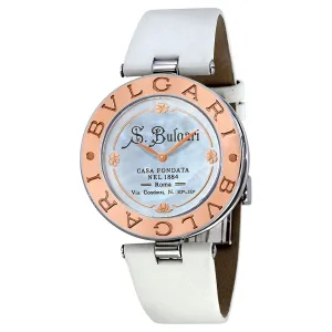 Bvlgari B. Zero1 White Dial18kt Rose Gold Ladies Watch 101737