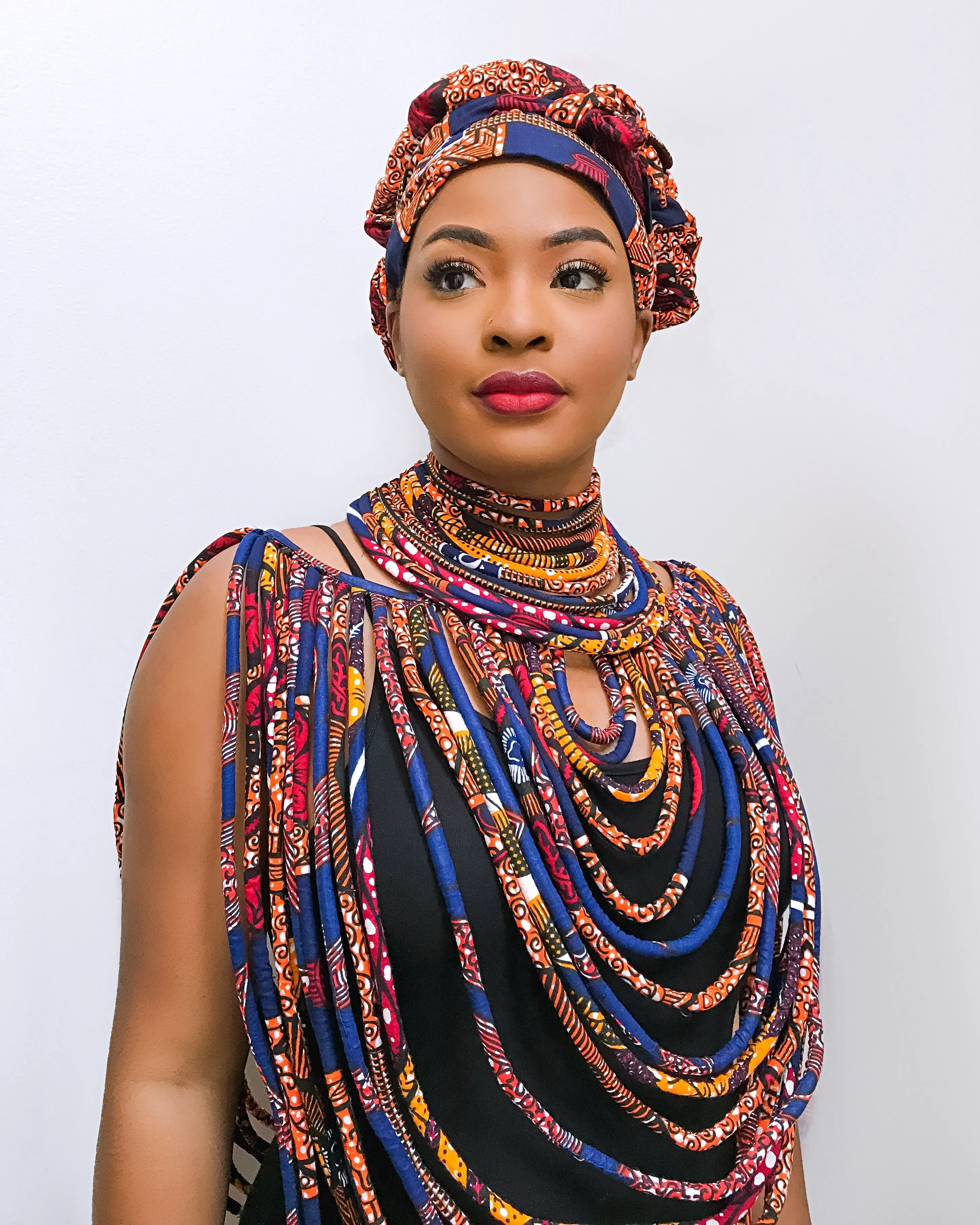Carol African Print 44 Strands Rope