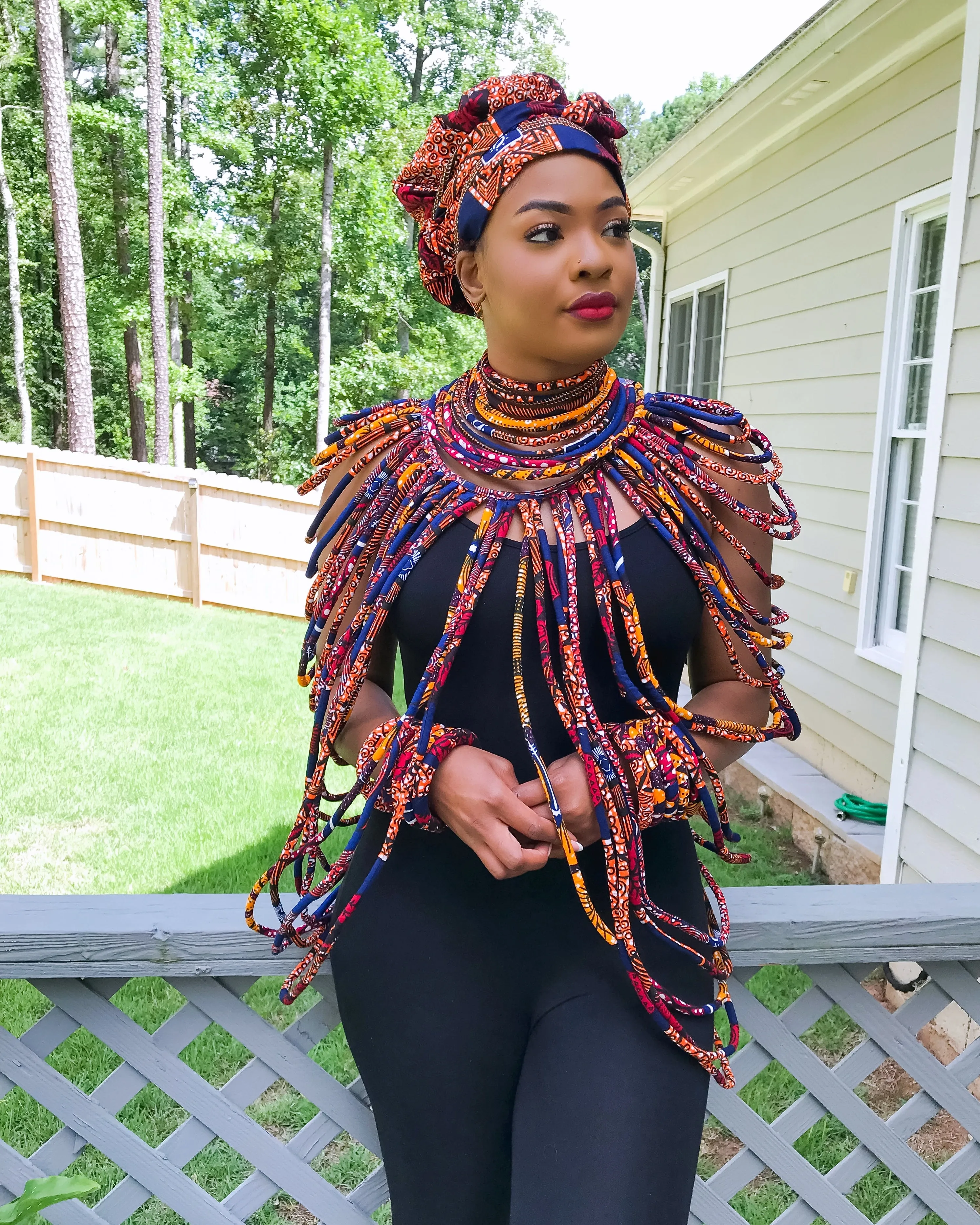 Carol African Print 44 Strands Rope