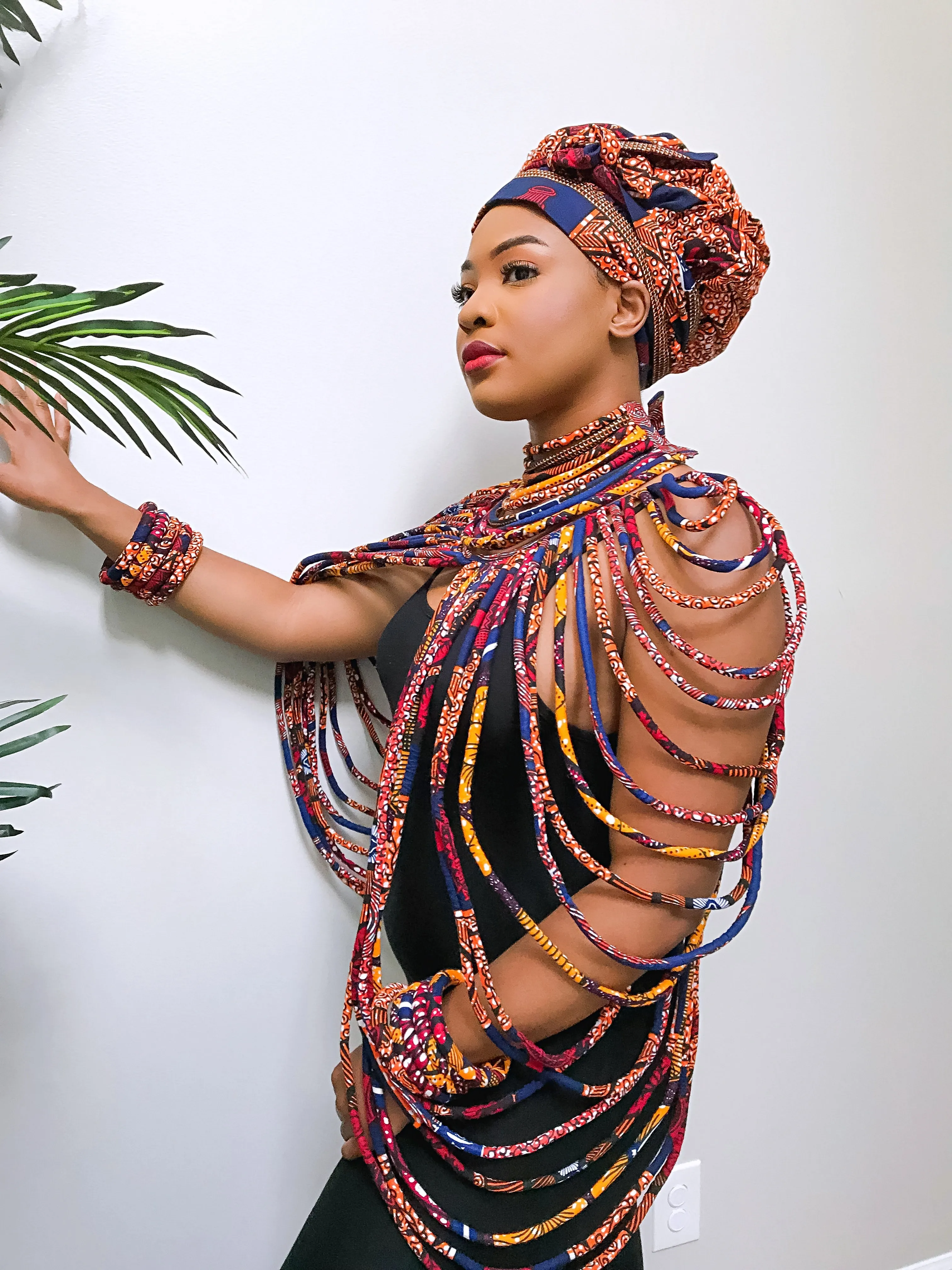 Carol African Print 44 Strands Rope