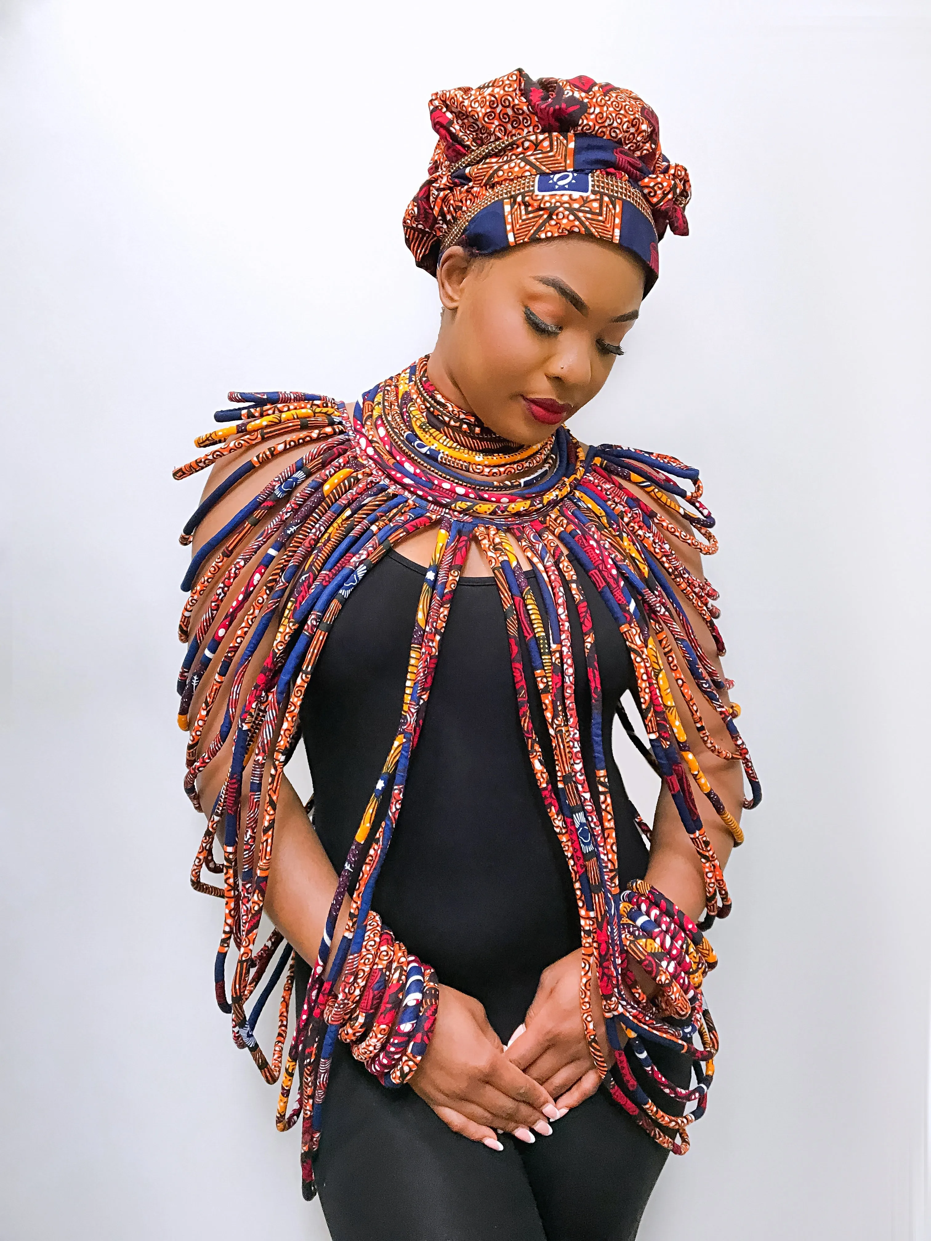 Carol African Print 44 Strands Rope