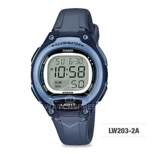 Casio Standard Digital Dark Blue Resin Strap Watch LW203-2A LW-203-2A