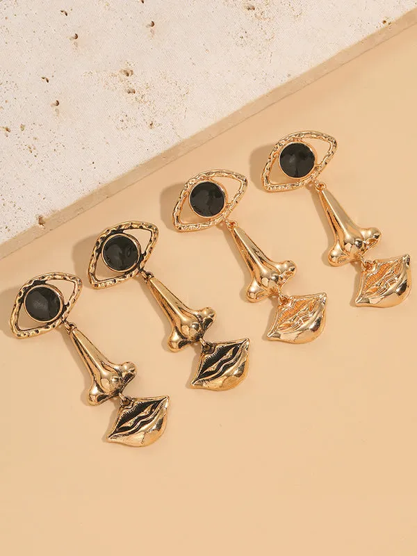 Contrast Color Geometric Earrings Accessories Drop Earrings