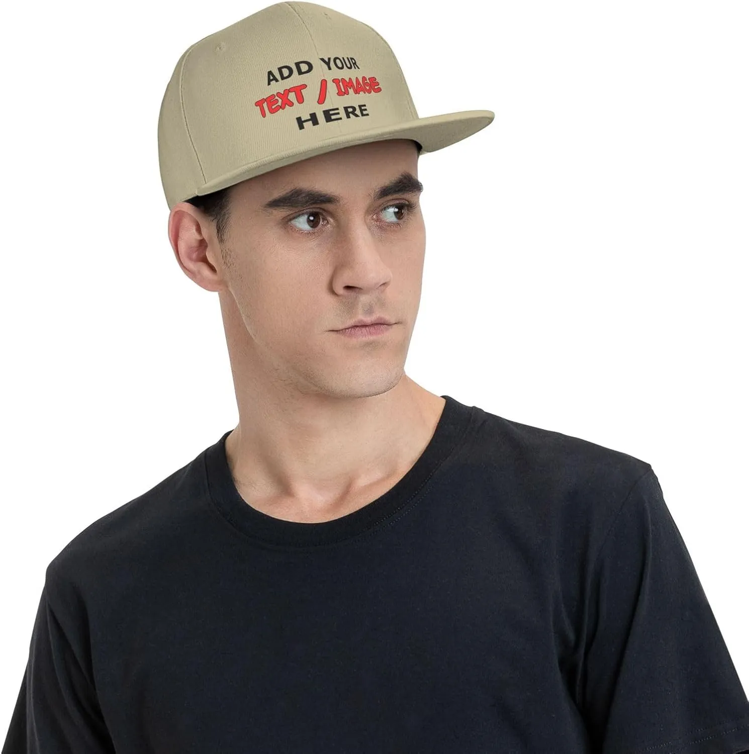 Custom Hat Personalized Flat Bill Snapback Hats for Men Women Design Your Own Image/Text/Logo Baseball Cap Gift