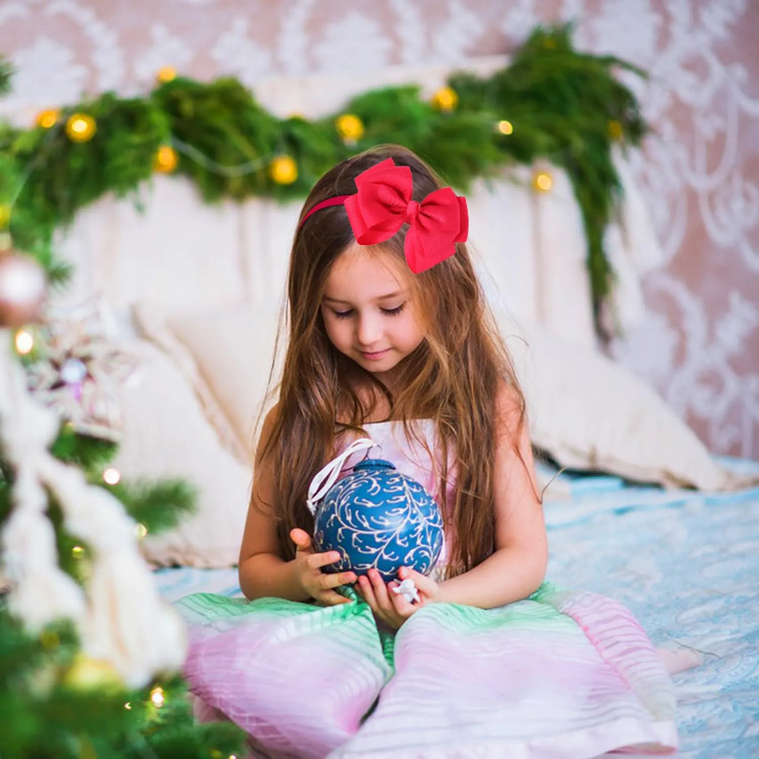 Double-Layered Cute Bow Headbands for Girls & Toddlers  Multicolor, Stylish & ComfortableHot Pink