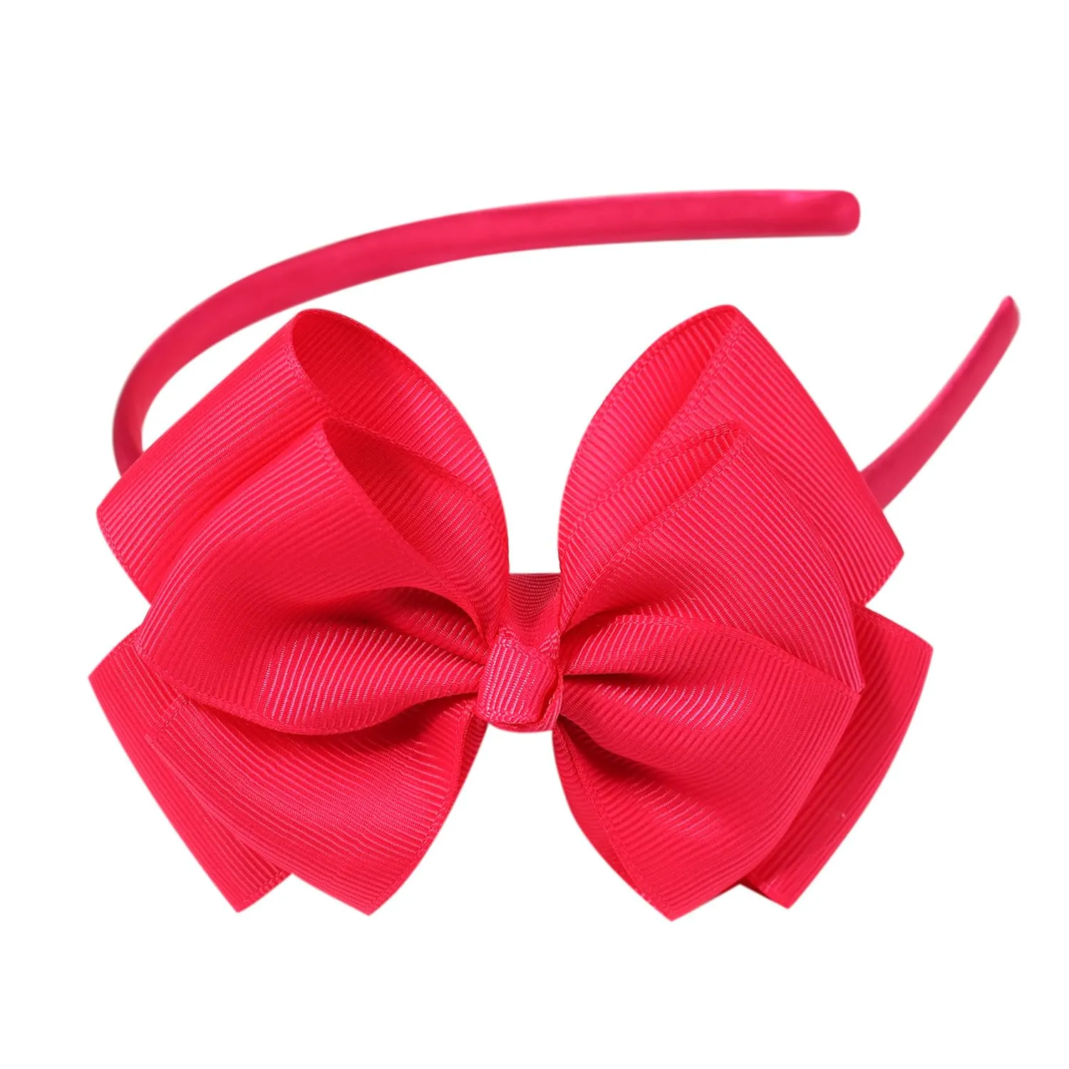 Double-Layered Cute Bow Headbands for Girls & Toddlers  Multicolor, Stylish & ComfortableHot Pink