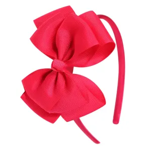 Double-Layered Cute Bow Headbands for Girls & Toddlers  Multicolor, Stylish & ComfortableHot Pink