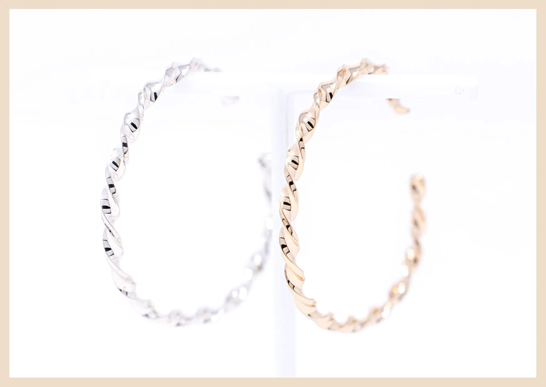 Ethereal Twist Silver Bangle Cuff Bracelet