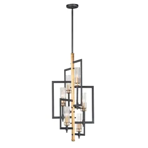 Flambeau 19 in. 6 Lights Pendant Light Black Finish