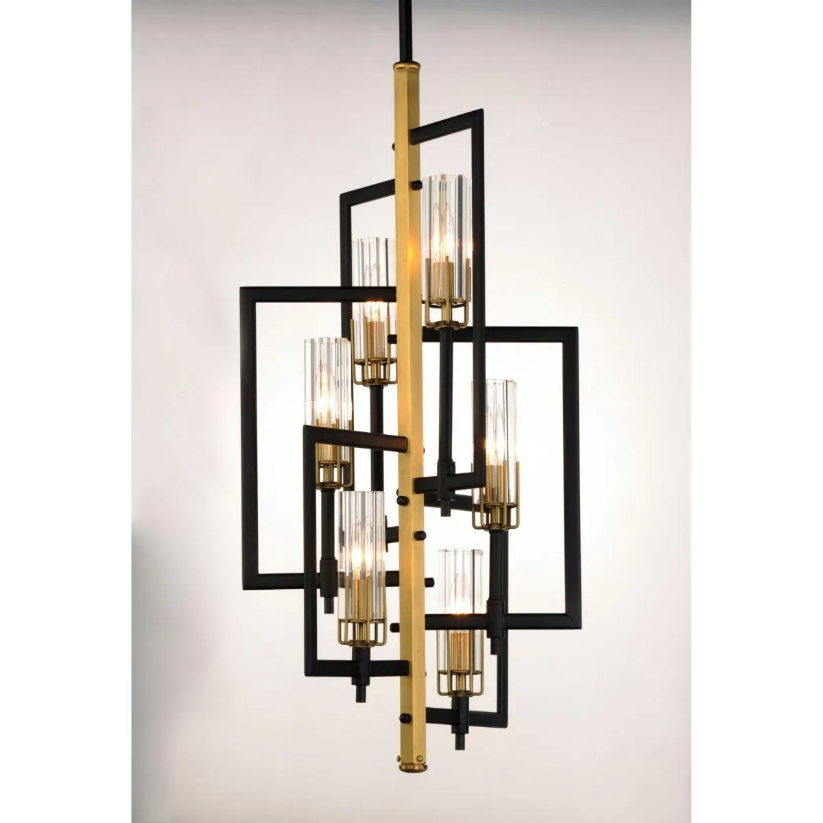 Flambeau 19 in. 6 Lights Pendant Light Black Finish