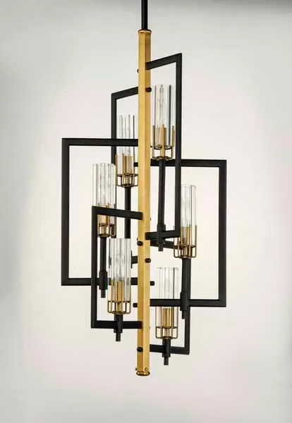 Flambeau 19 in. 6 Lights Pendant Light Black Finish