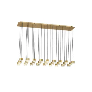 Gable 45 in. 27 Lights LED Chandelier 120V Natural Brass Finish