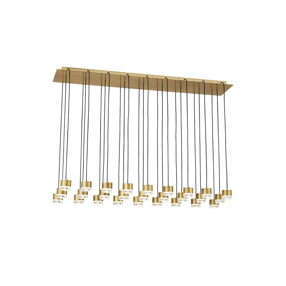 Gable 45 in. 27 Lights LED Chandelier 120V Natural Brass Finish