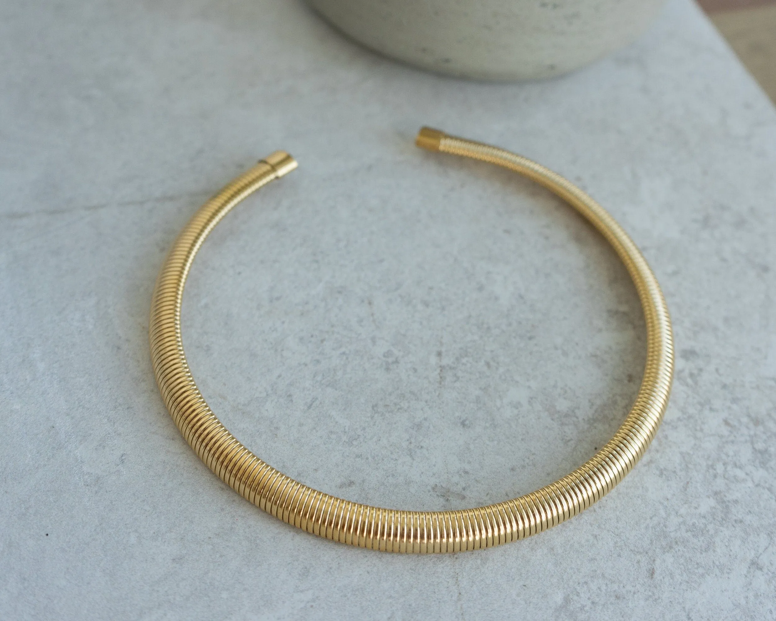 Gold Oversized Snake Collar