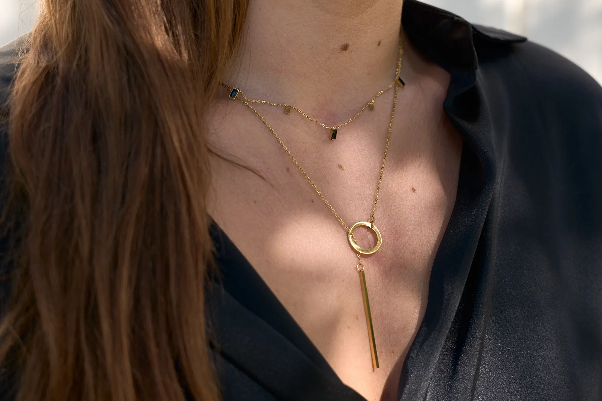 Gold Pull Through Lariat