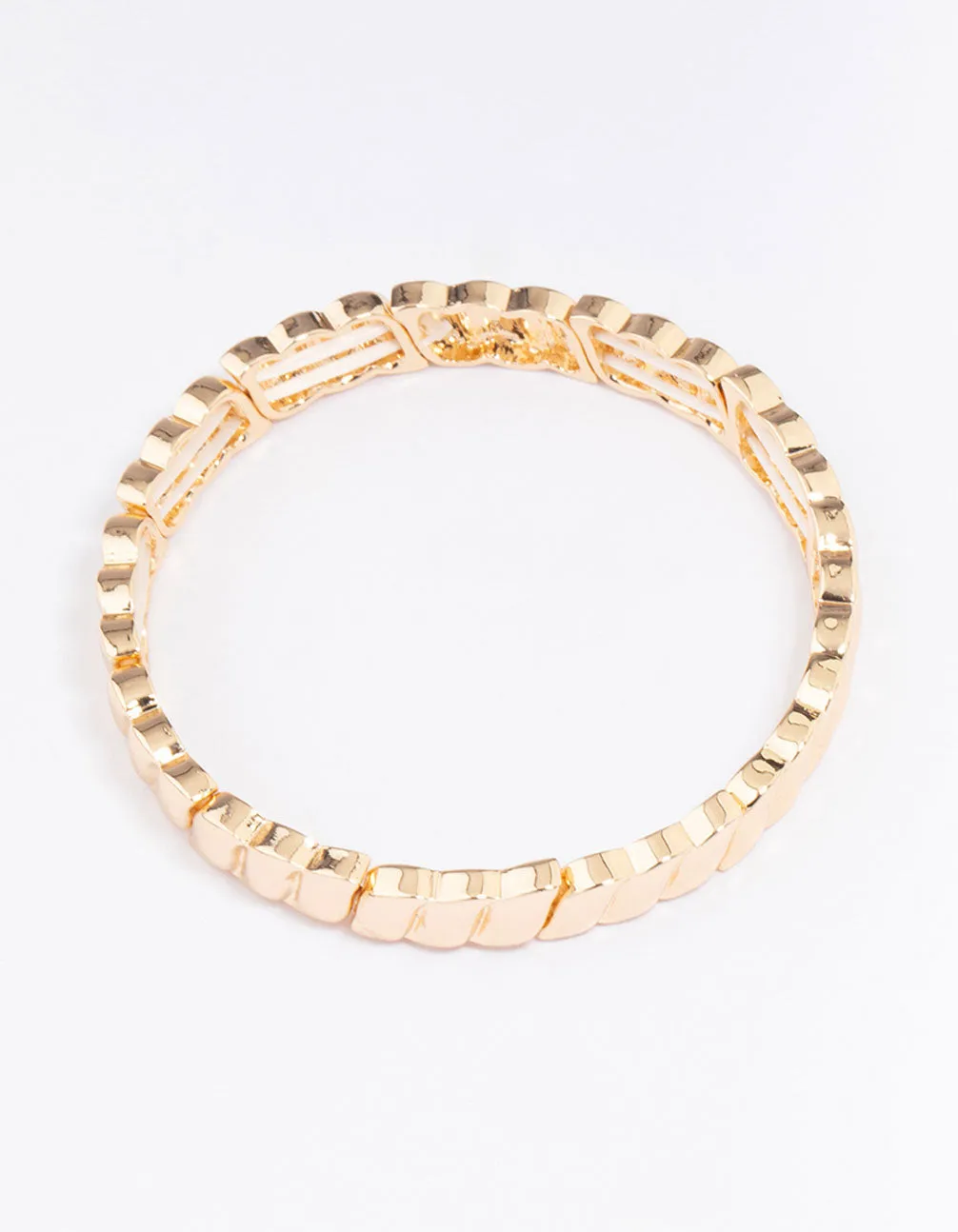 Gold Wave Stretch Bracelet