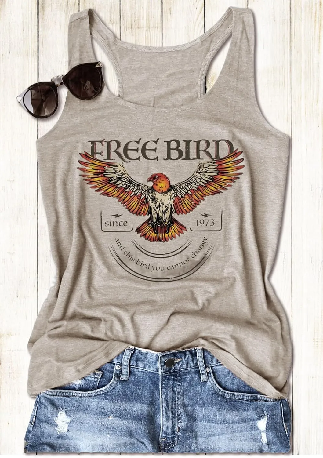Graphic Tees for Women Summer Tank Tops Vacation Outfits for Women Country Concert Tops Summer Racer Back Tank Tops