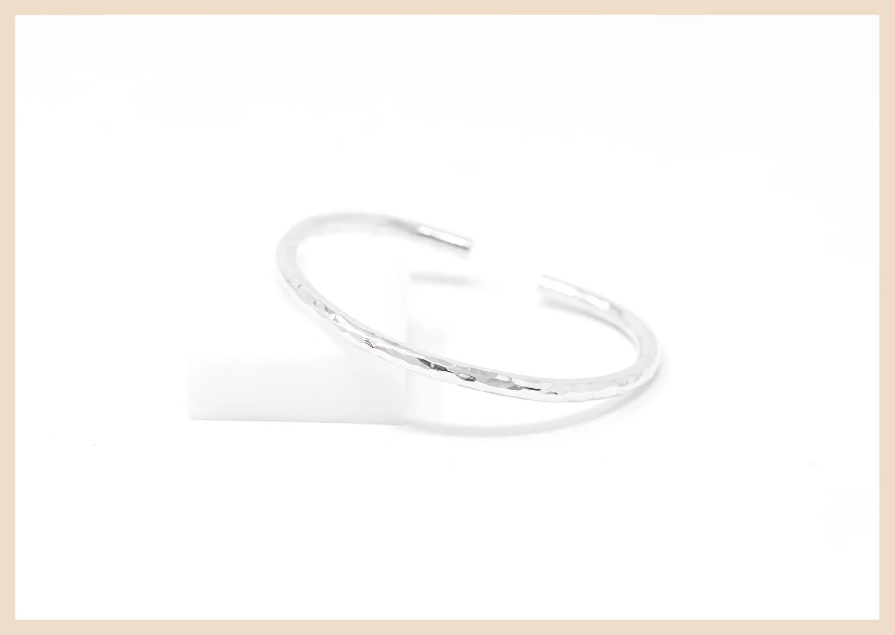 Journey Hammered Sterling Silver Cuff Bracelet