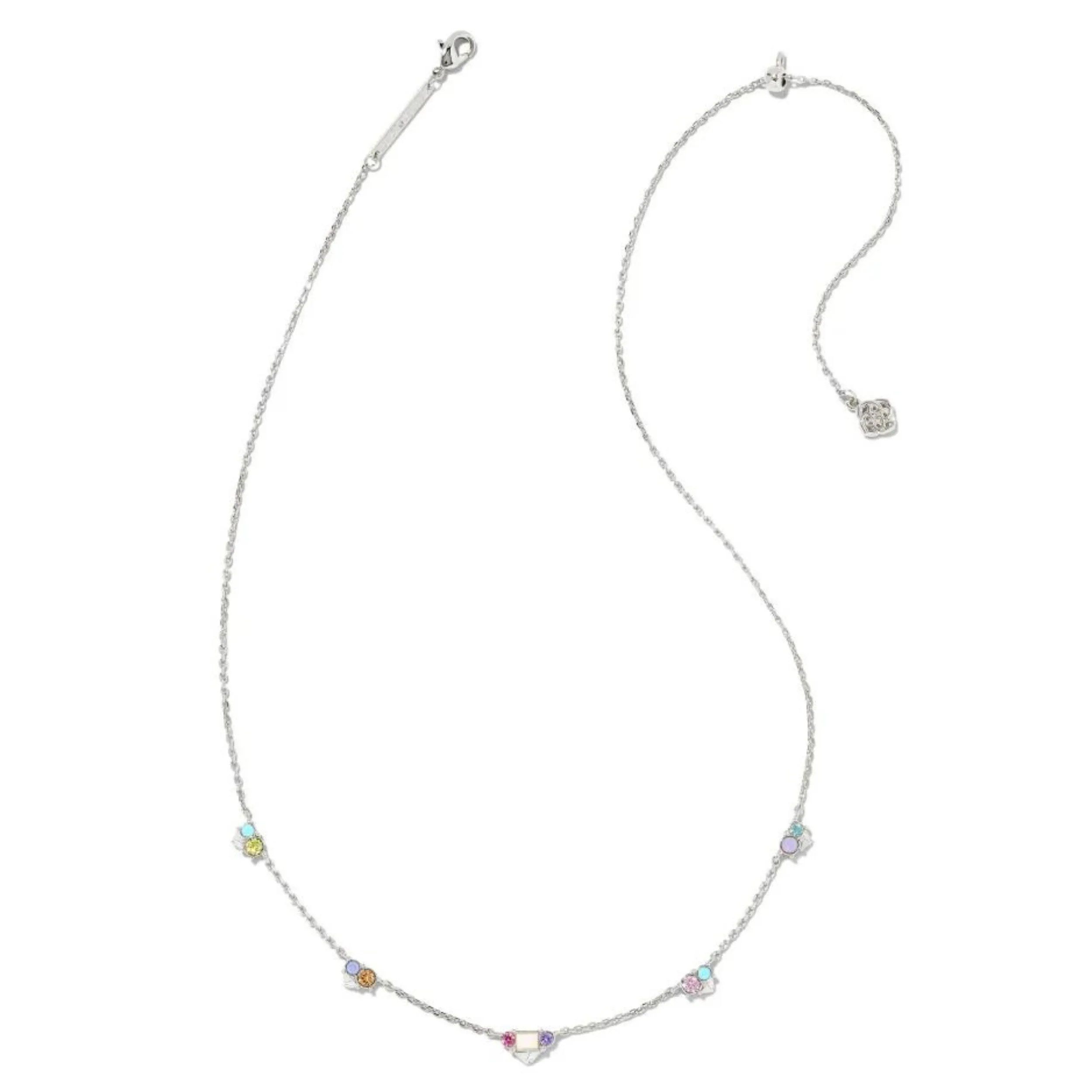 Kendra Scott | Devin Silver Crystal Strand Necklace in Pastel Mix