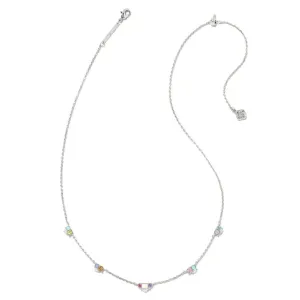 Kendra Scott | Devin Silver Crystal Strand Necklace in Pastel Mix