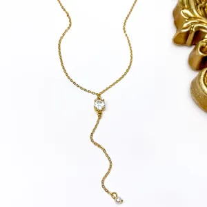 Kinsey Designs | Logan Lariat Necklace with CZ Crystal Pendant
