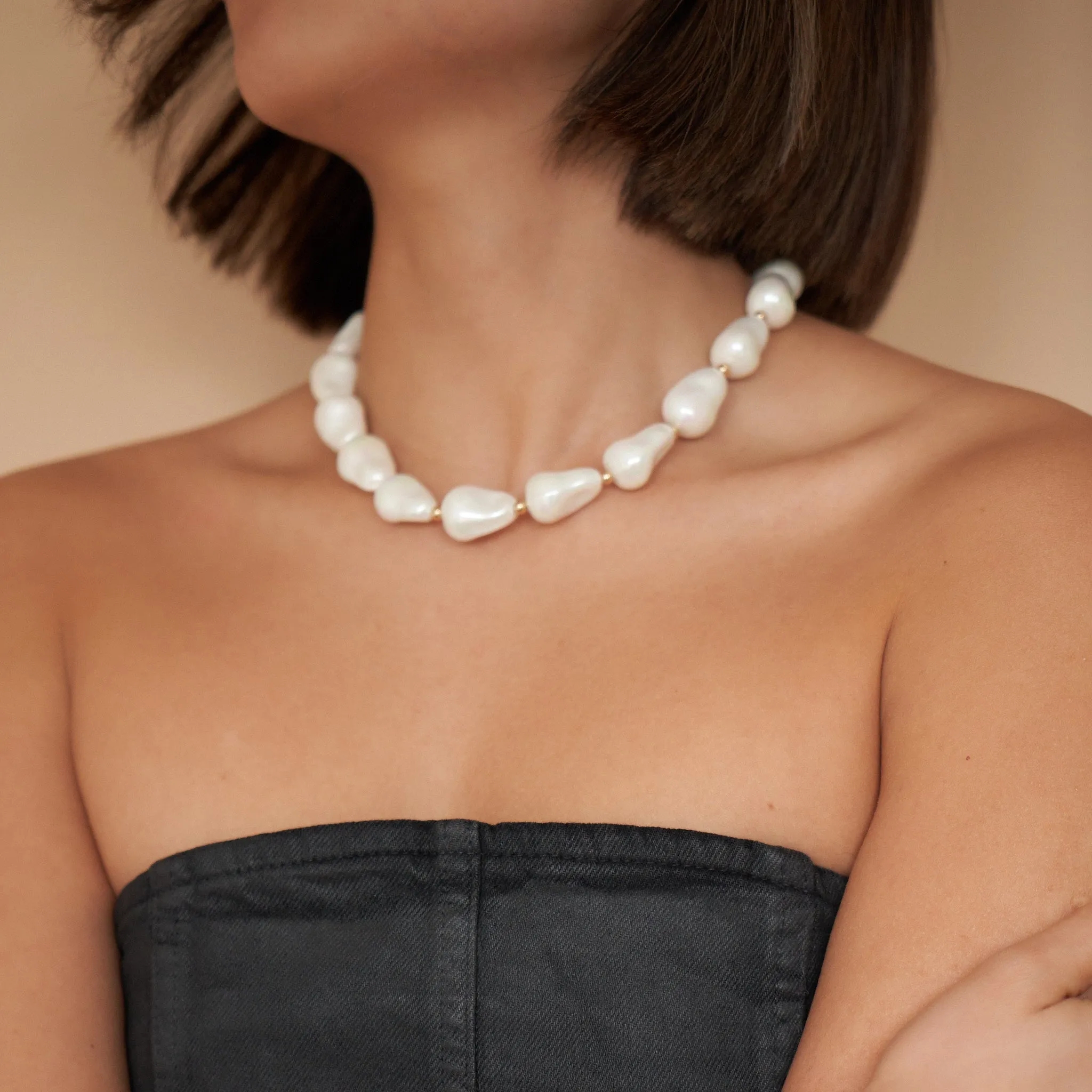 Large Irregular Pearl Choker