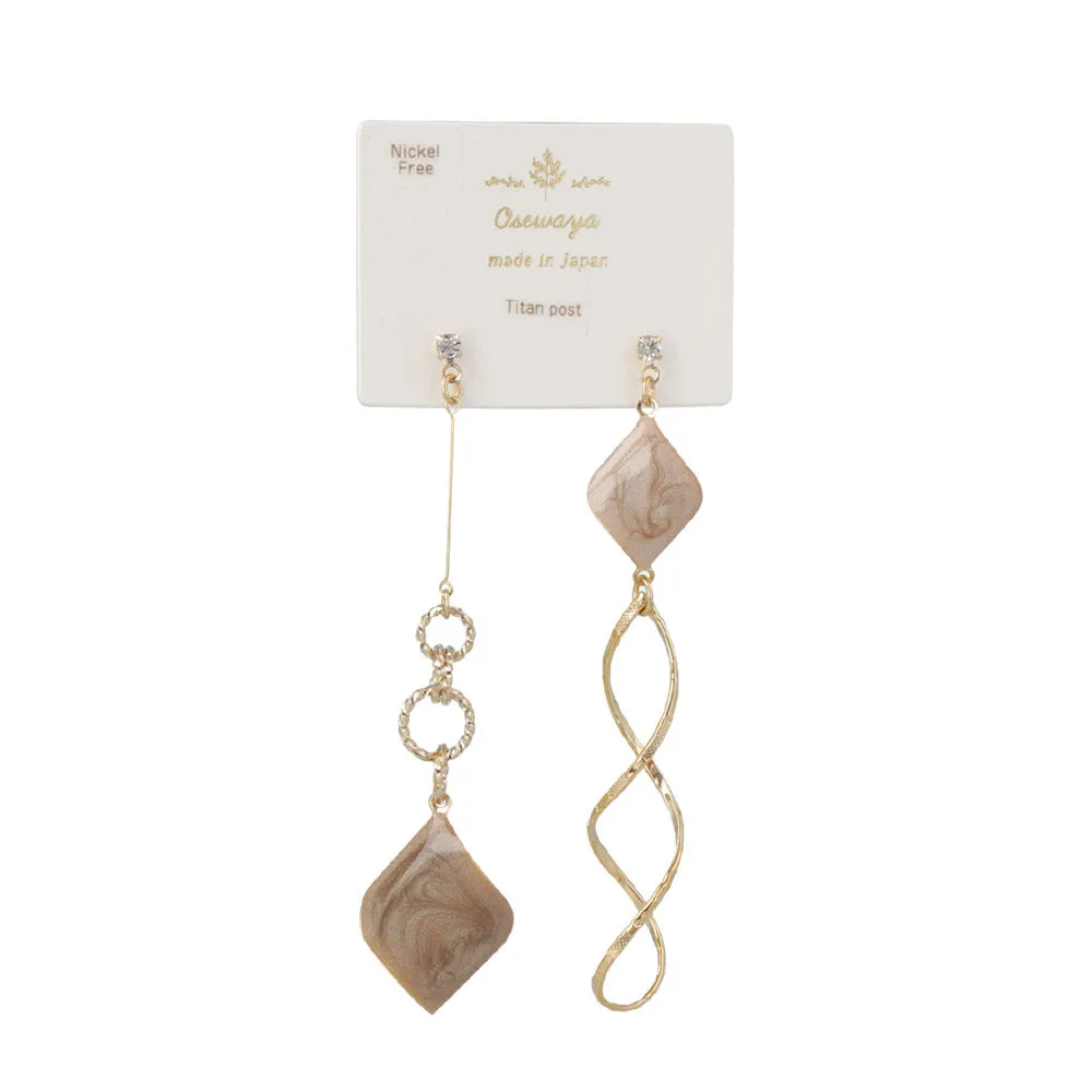 Long Drop Mismatched Earrings