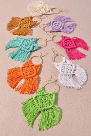 Macrame Dangle Earrings