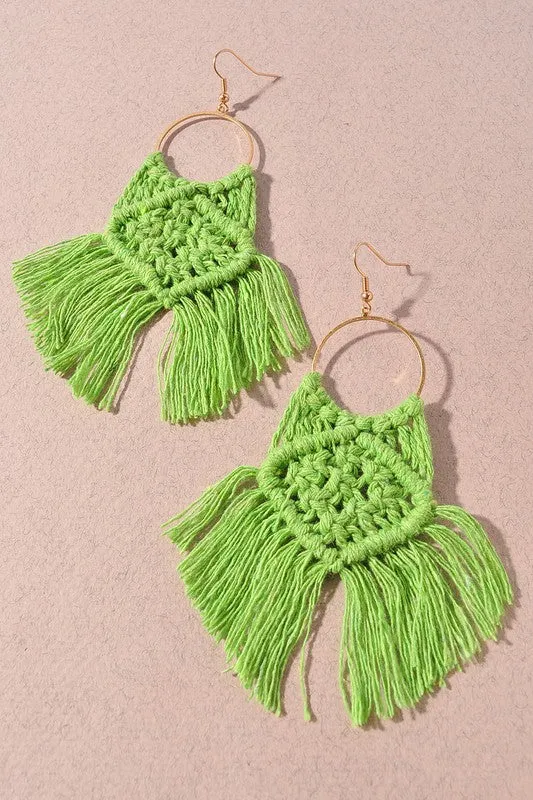 Macrame Dangle Earrings