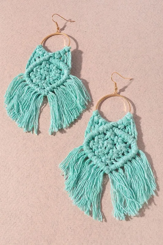Macrame Dangle Earrings