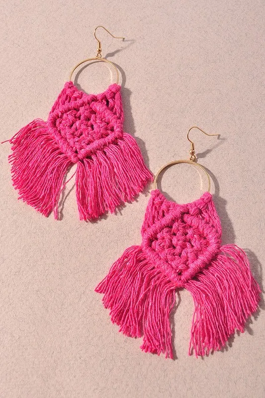 Macrame Dangle Earrings