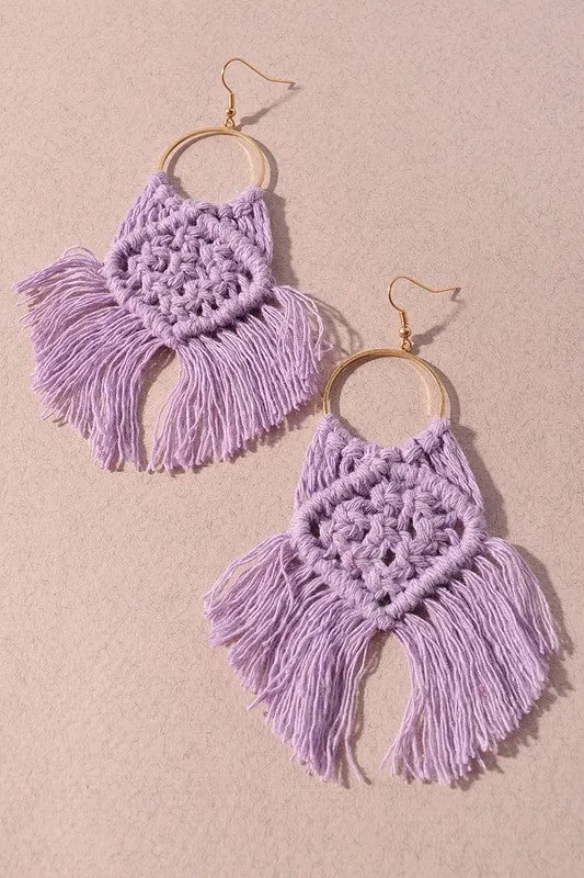 Macrame Dangle Earrings