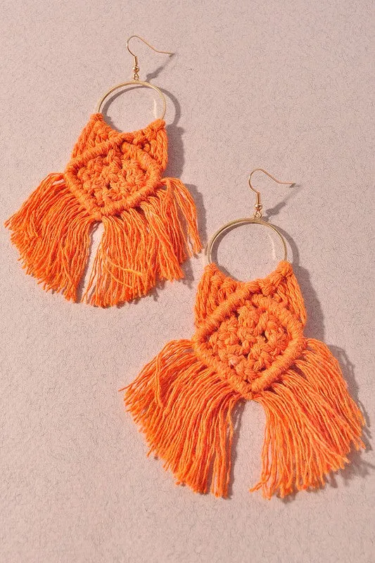 Macrame Dangle Earrings