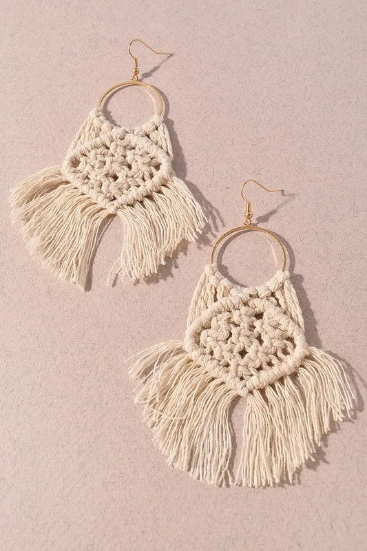 Macrame Dangle Earrings