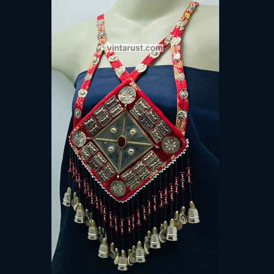 Massive Vintage Red Turkmen Pendant Necklace