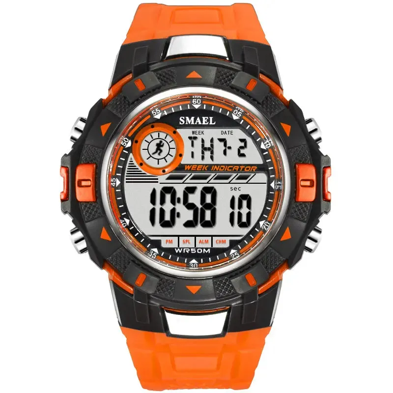 Military Watches Army LED SMAEL Relojes Hombre Men Watch Big Waterproof Sport Watches 1506B Silicone Digital Wrsit Watch for Men