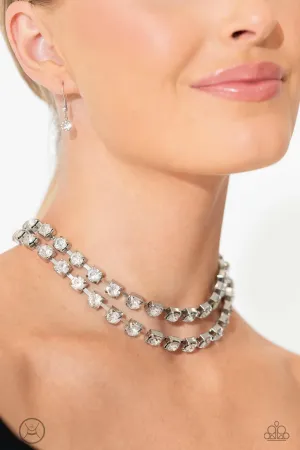 Necklaces Glistening Gallery - White LOP N2030
